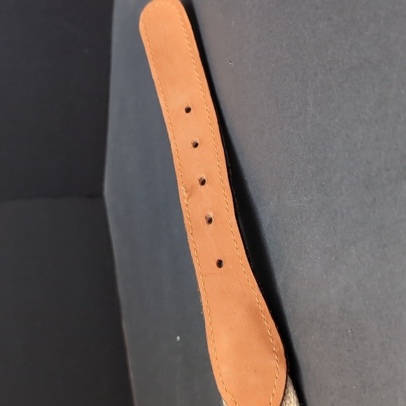 Zep-Pro ,Men's Tan/ Brown Leather/Woven Belt with Fish Details,Size 42. - Picture 8 of 10